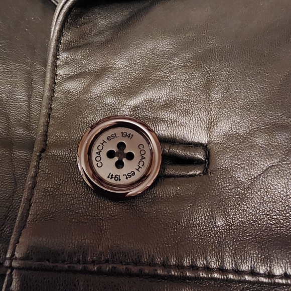 Coach Men's Black Soft Leather Coat - Picture 7 of 14